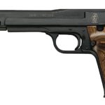 Back in Stock – Limited Production! Smith & Wesson 130512 Model 41 – 7 inches – 22 LR – 10+1 Adjustable Sight – Wooden Target Grip with Thumbrest – Blue