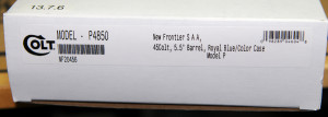 Colt New Frontier P4850 Box Label